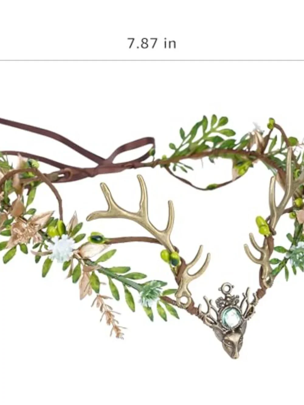 Fairy Antler Flower Crown Headpiece Woodland Renaissance Renfaire Cosplay
